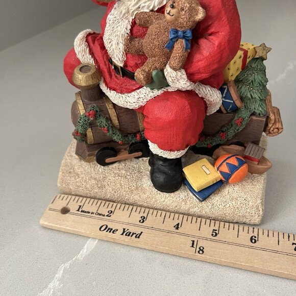 Vintage Christmas Classic Santa Hand Cast Hand Painted Door Stop 1990 Heavy - Picture 9 of 10